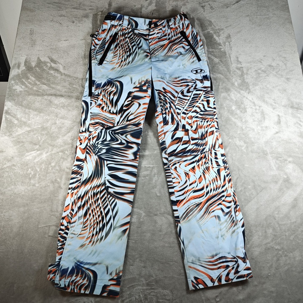 Diesel Pants Men 31 Blue P Stopford Optical Print Psychedelic Streetwear Raver